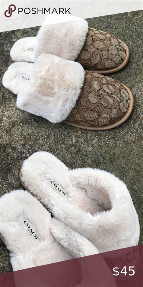 coach fluffy slippers.